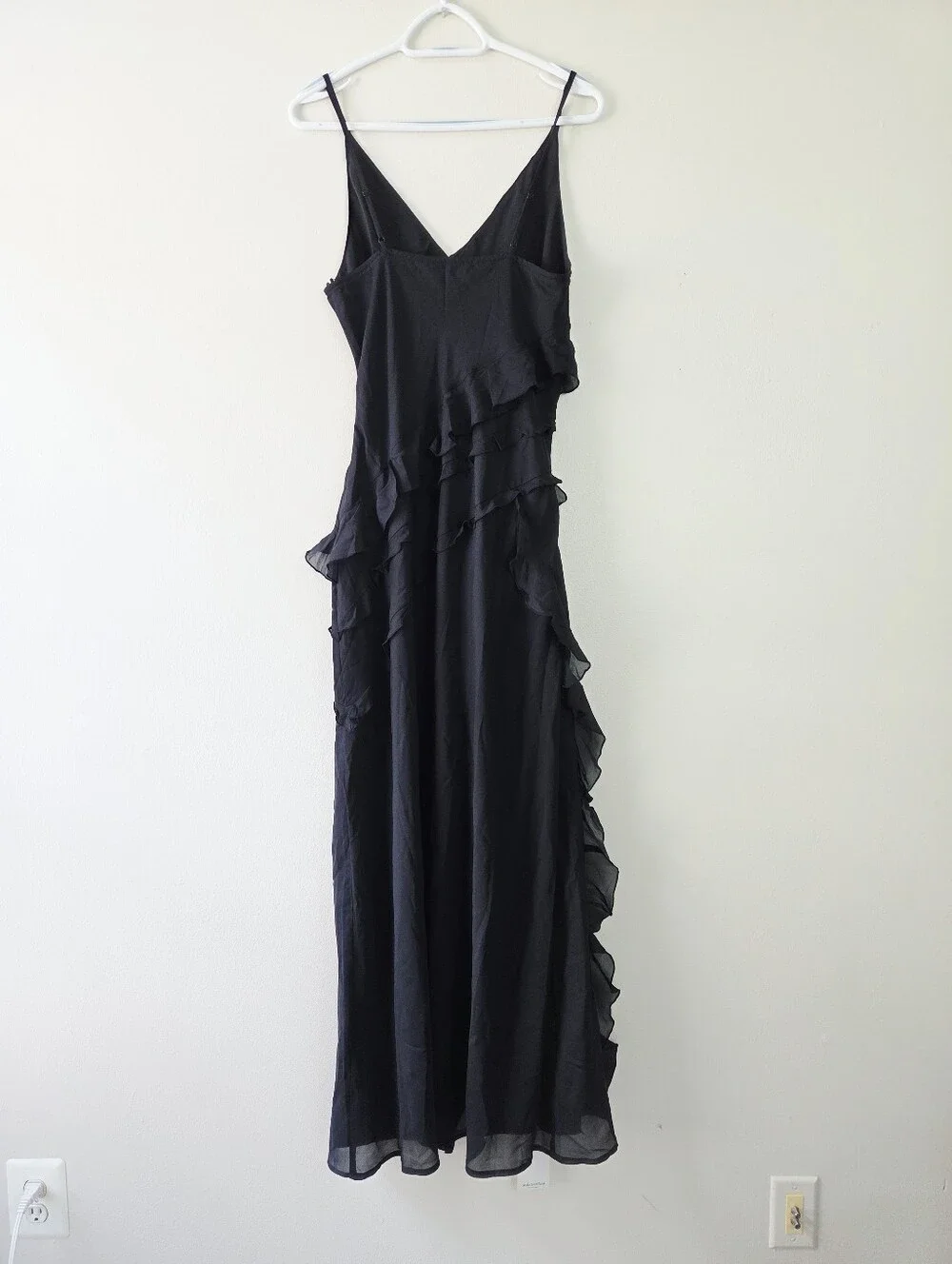 Abercrombie and Fitch Draped Ruffle Maxi Dress Large